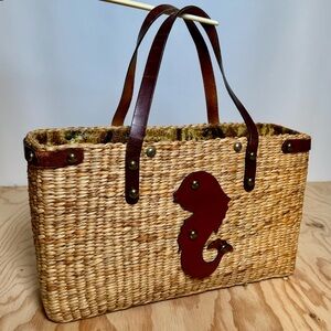 Vɪɴᴛᴀɢᴇ Wᴏᴠᴇɴ Sᴛʀᴀᴡ Tᴏᴛᴇ~ Sᴇᴀʜᴏʀsᴇ Aᴘᴘʟɪǫᴜᴇ́ Cᴏᴀsᴛᴀʟ Bᴇᴀᴄʜ Bᴀɢ Pᴜʀsᴇ